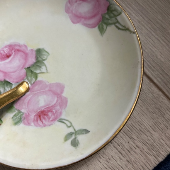 Vintage Bavaria Trinket Tray with Gold-Toned Handle Signed Very Good Condition. - Picture 5 of 6